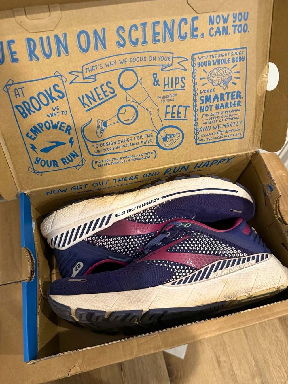 Brooks Adrenaline GTS 22 Women's Running Shoes Purple Pink Size 10.5